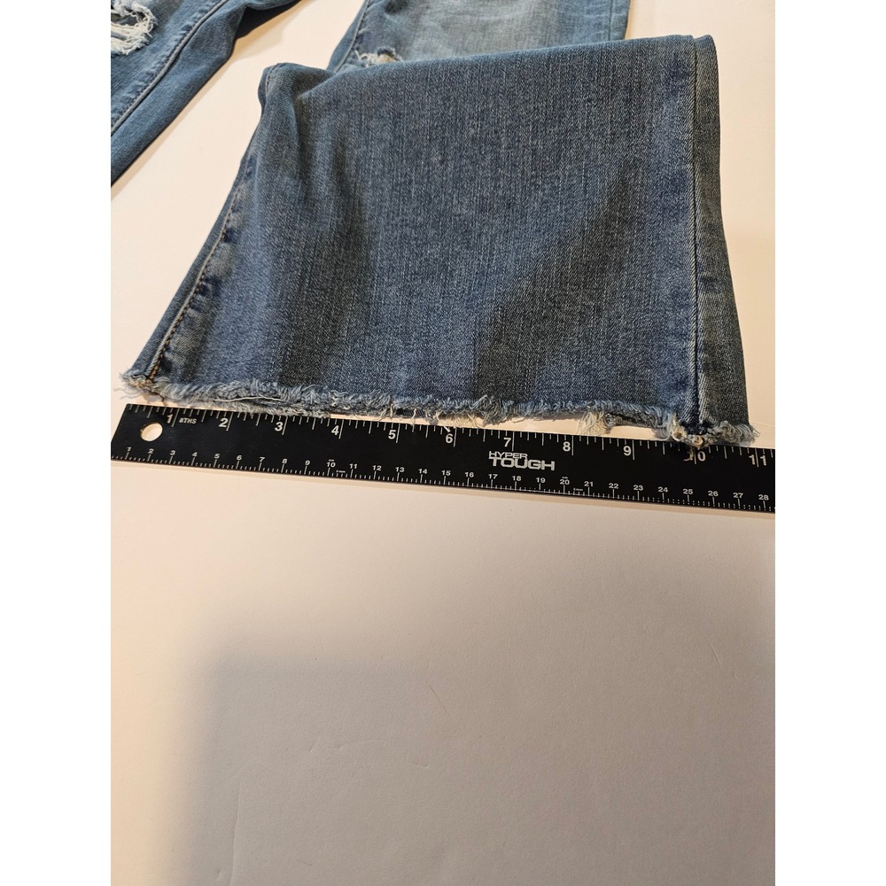 American Eagle Flare Jeans Womens 4 Blue Distressed Super High Rise - Picture 9 of 9